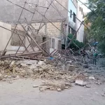 نشت گاز شهری یک ساختمان در حال تخریب در مشهد را منفجر کرد