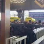 ورود پیکرهای شهید حسین خلیل (ابوعلی) محافظ سید حسن نصرالله و پسرش مهدی از عراق به فرودگاه بیروت + فیلم
