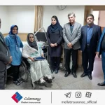 عیادت مدیران بیمه ملت از نماینده سانحه‌دیده شرکت
