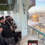 نقار‌ه‌نوازی خادمان حرم رضوی در صبح میلاد حضرت مادر + فیلم