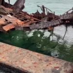 جدیدترین تصاویر از عرشه کشتی تکه تکه شده یونانی در جزیره کیش